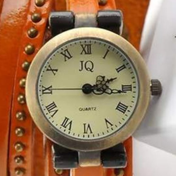 Genuine Leather Quartz Watch/Artisan made strap - Picture 3 of 3